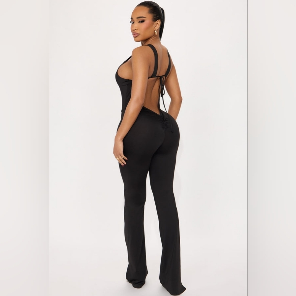 NEW! Fashion Nova Sleek Black Jumpsuit